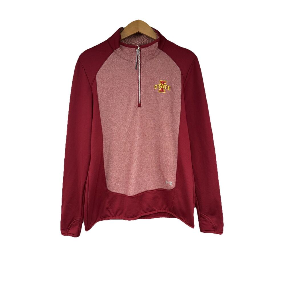 Under Armour Iowa State Cold Gear Half Zip Pullover Womens Large